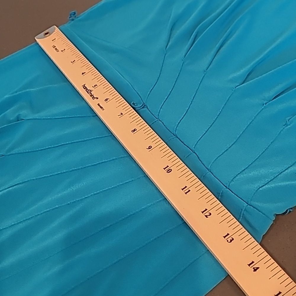 Laundry by Shelli Segal of Los Angeles sz 6 blue poly-spandex blend dress - Picture 8 of 10